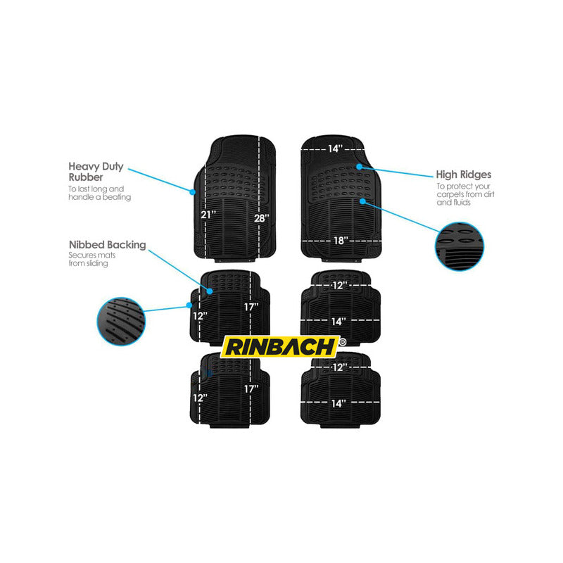 Tapetes 3 Filas 6 Pzas Toyota Sienna 2020 Rinbach®