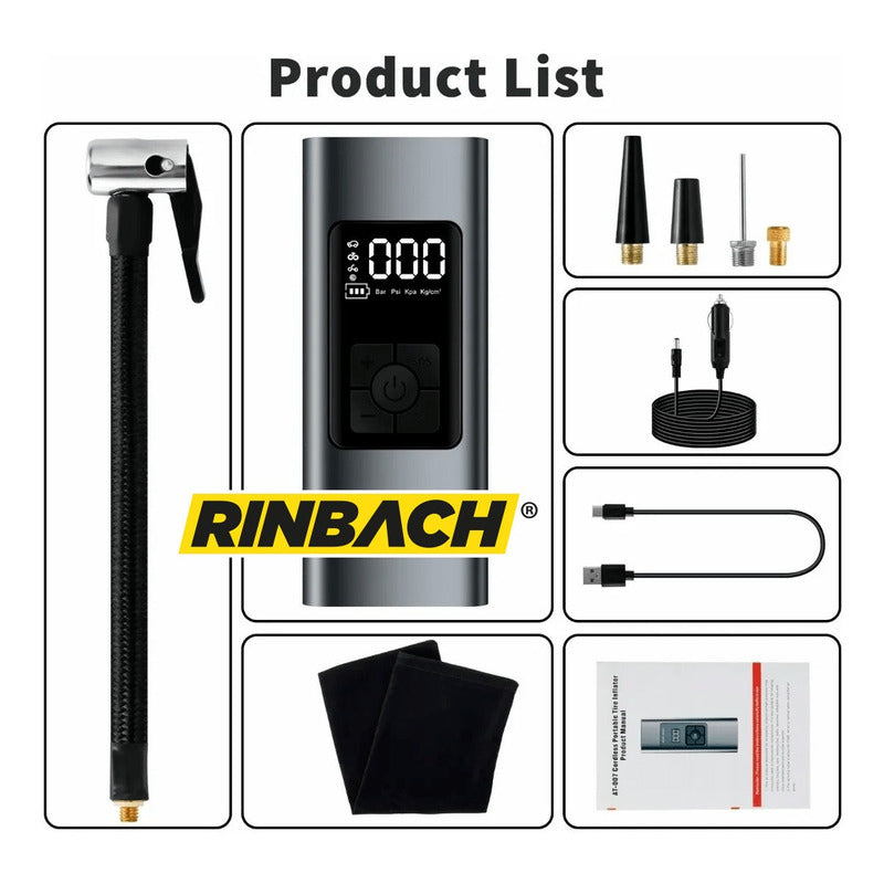 Bomba Inflador Aire Llanta Compatible Goodyear