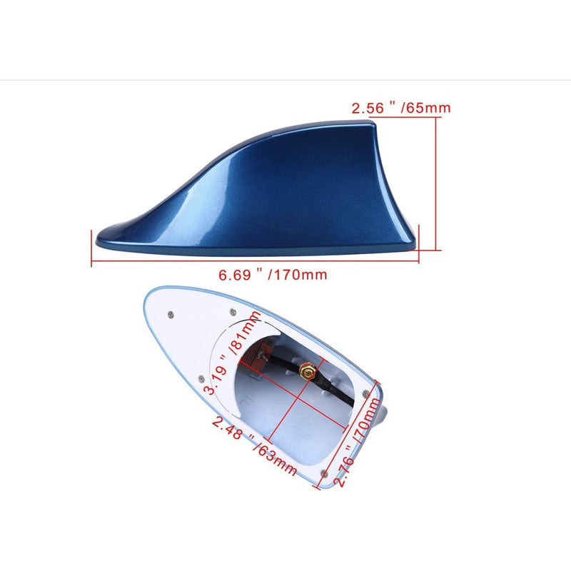 Antena Aleta Tiburon Azul Para Volkswagen Crossfox 2011