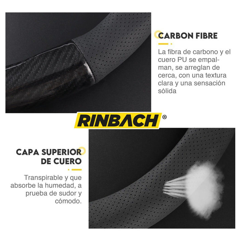 Cubre Volante Funda Fibra Carbono Nissan Sentra 2015