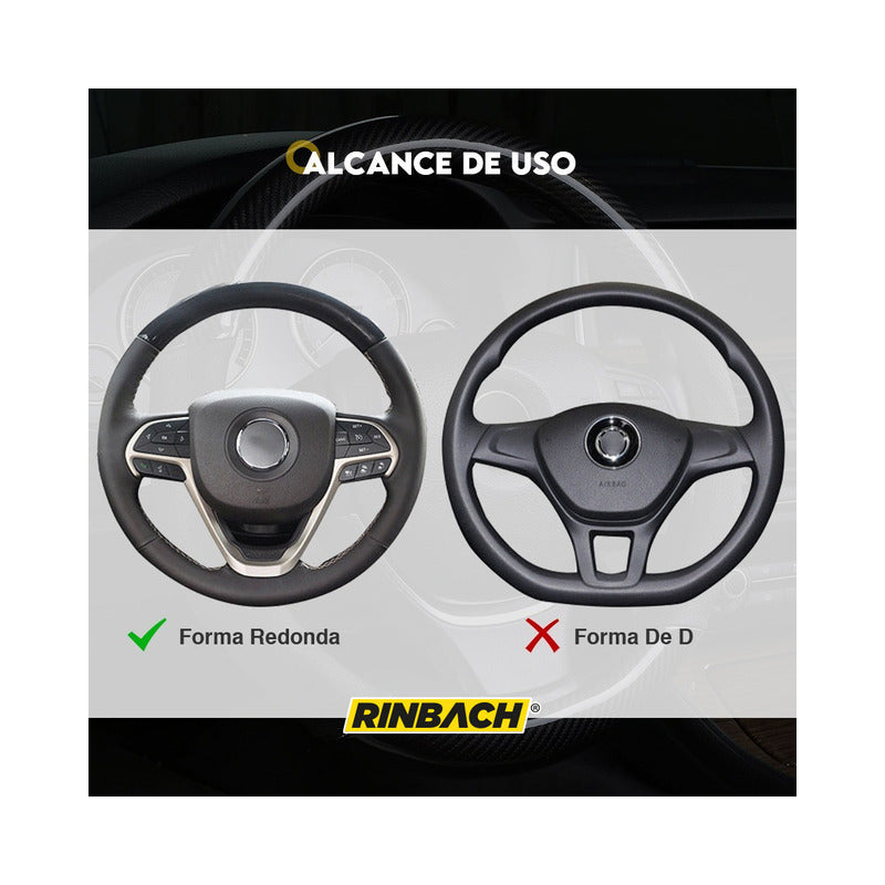 Cubre Volante Funda Fibra Carbono Chevrolet Aveo 2018