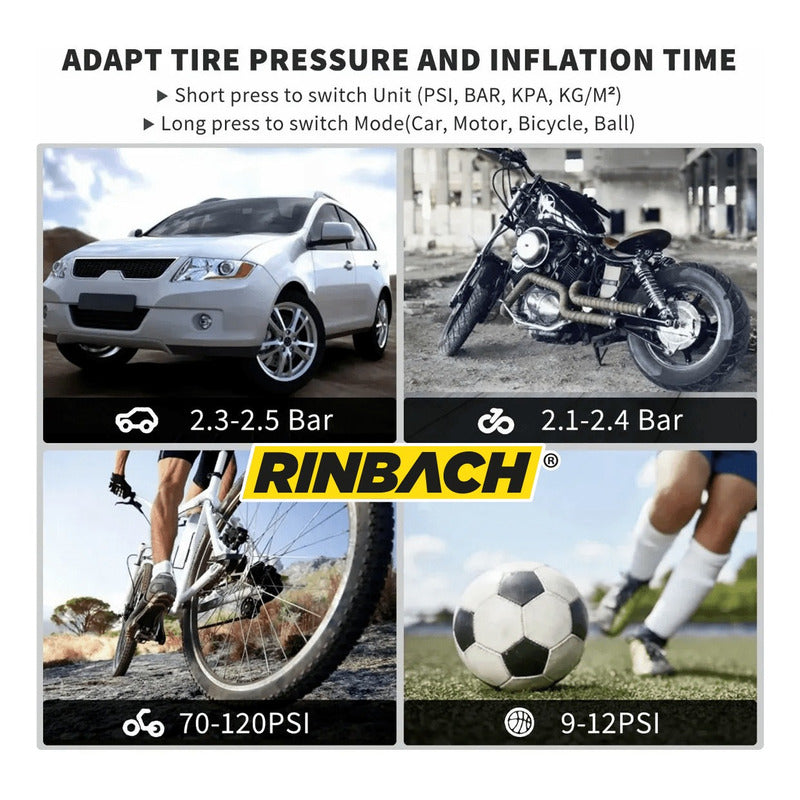 Bomba Inflador Aire Llanta Compatible West Biking