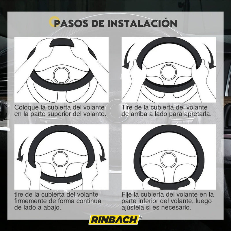 Cubre Volante Funda Fibra Carbono Chevrolet Trax 2018