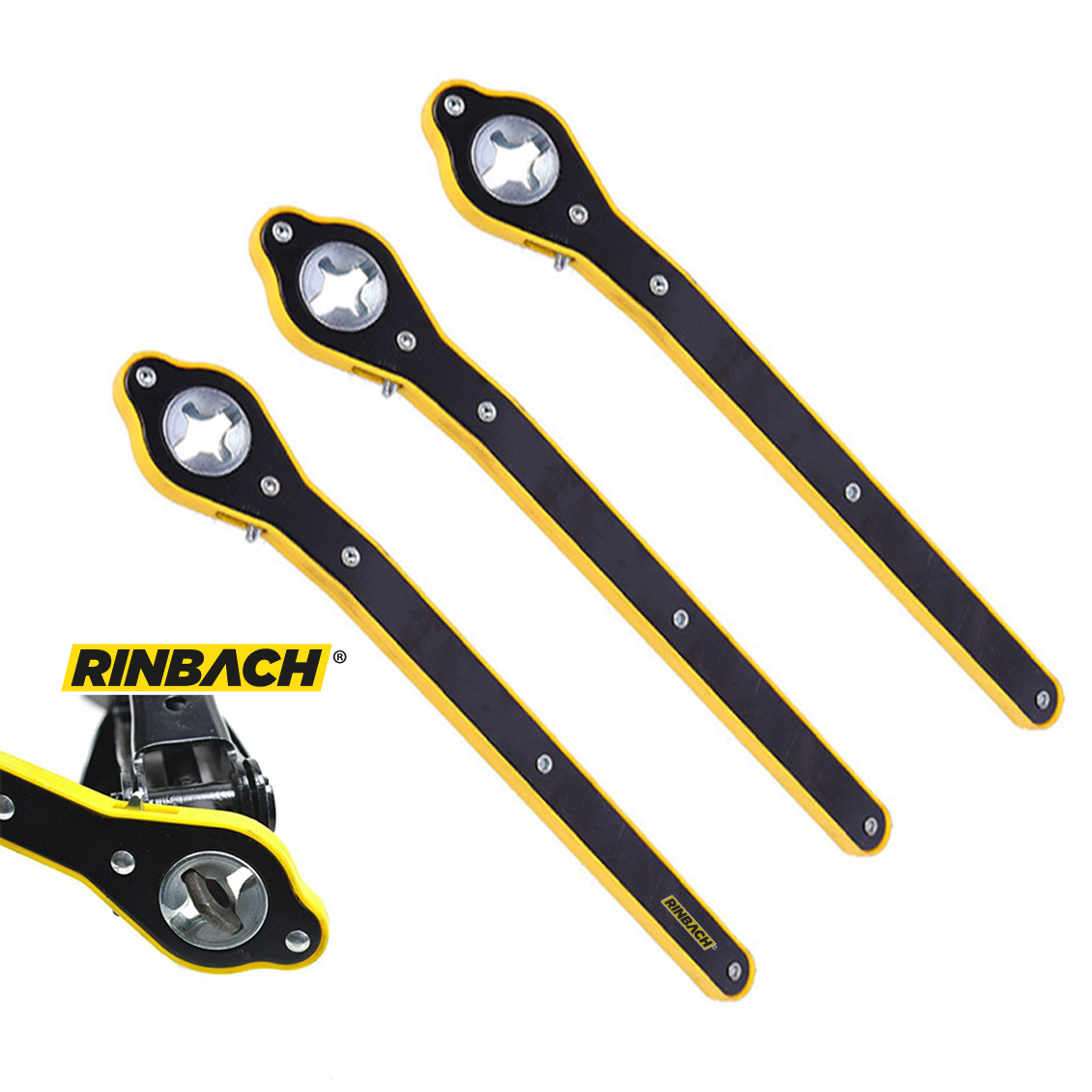 KIT 3 Llave De Trinquete Matraca Para Gato De Agencia Auto RinbacH